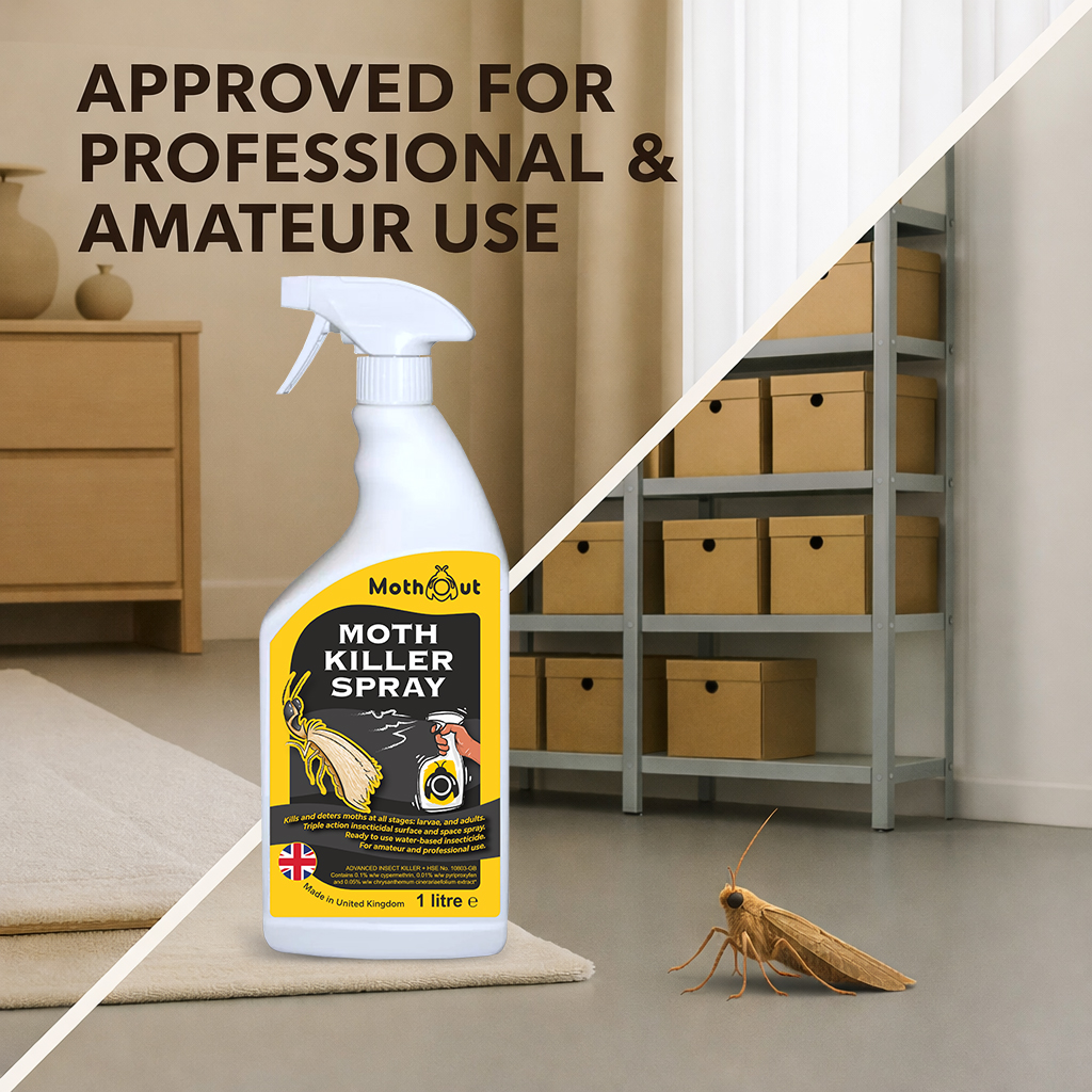 MothOut Moth Killer Spray Approved for Professional & Amateur