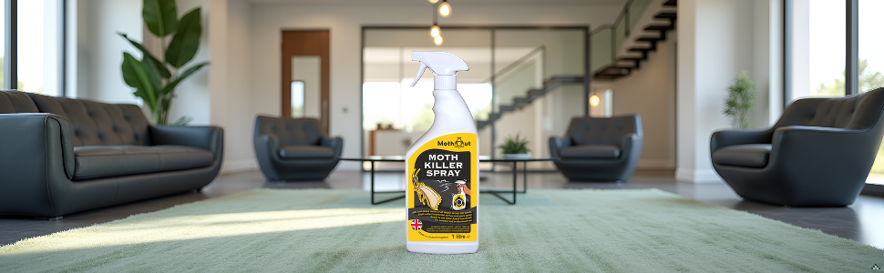 MothOut moth killer spray moths signs