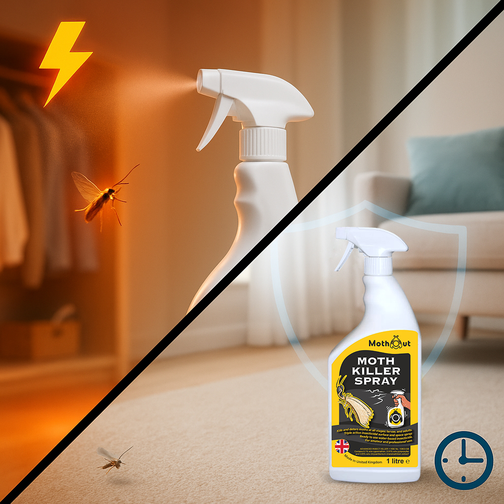 MothOut Moth Killer Spray long lasting