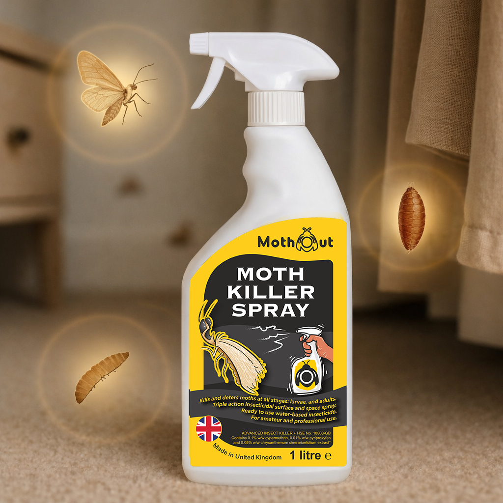 MothOut Moth Killer Spray Targets all life stages
